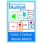 Color Words Read & Match Clip Cards